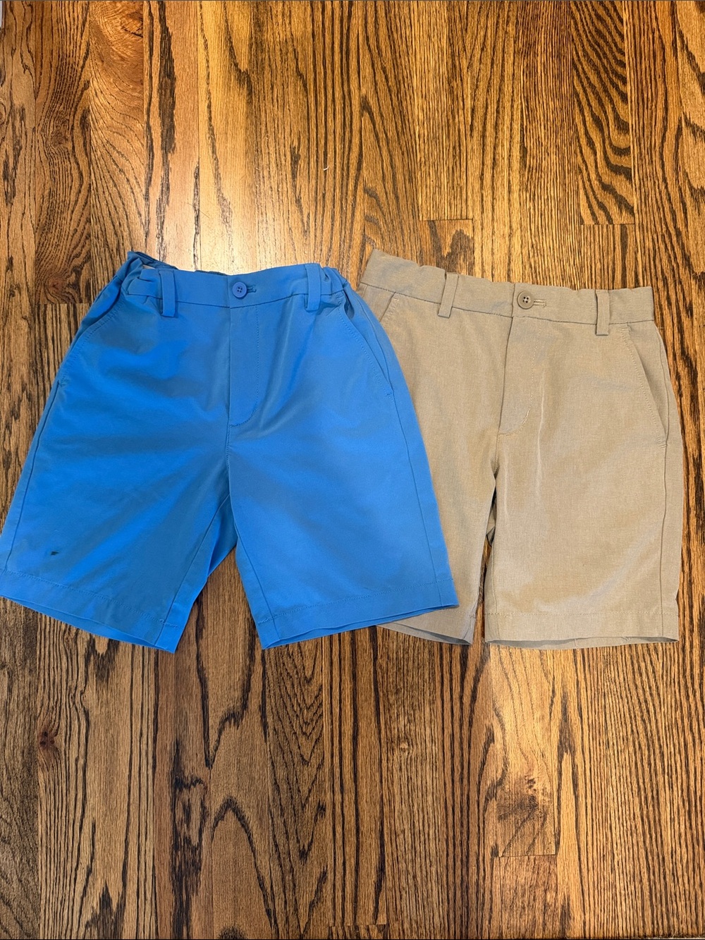 Boys Vineyard Vines Performance Shorts size 8 Pair- Blue and Tan